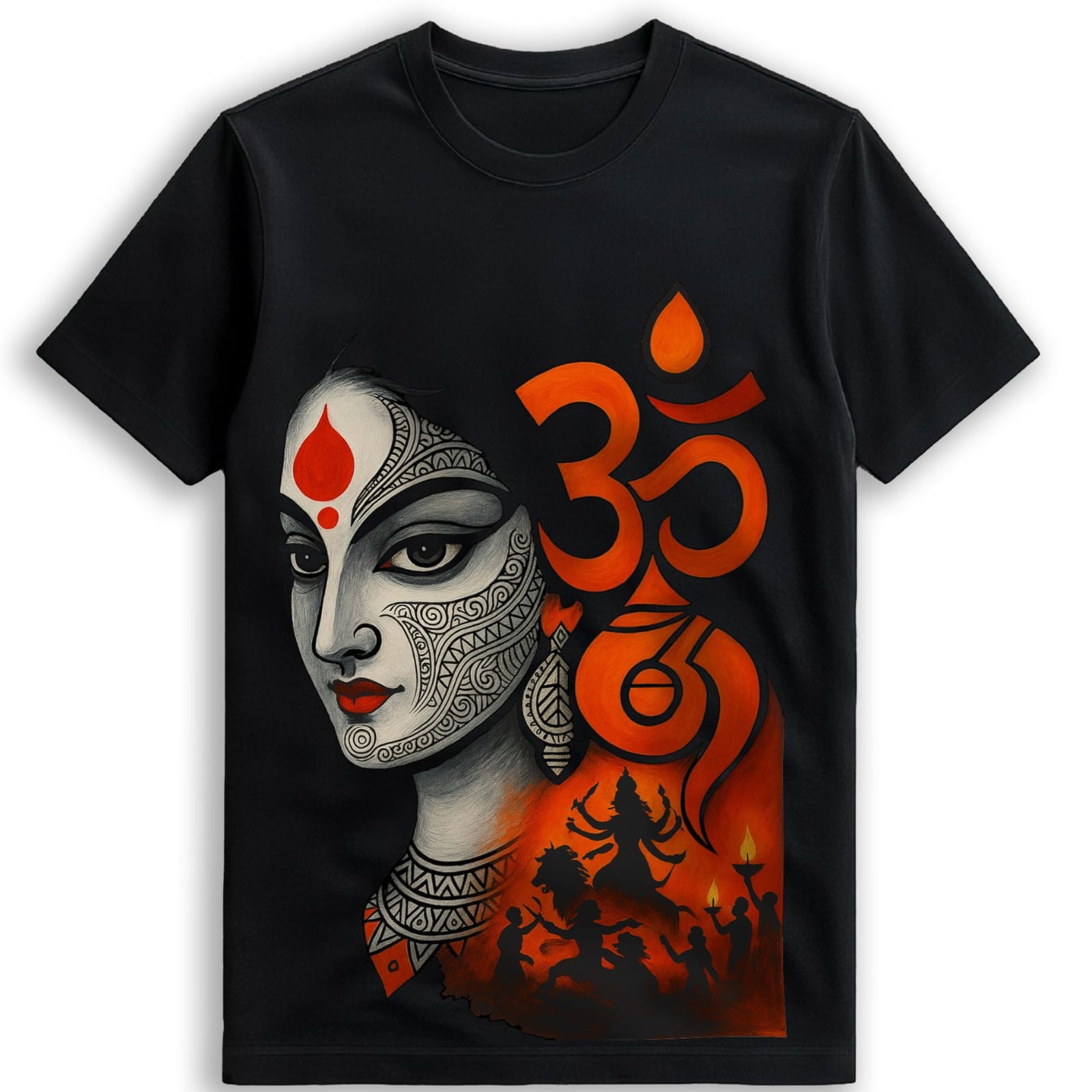 Divine Om & Devi Print T-Shirt